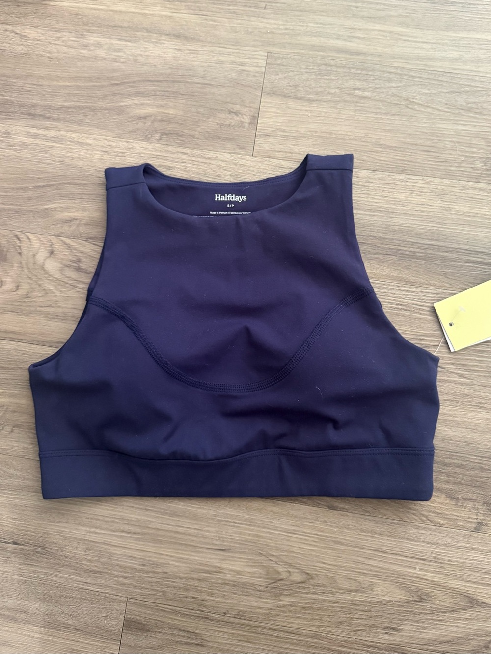 NWT Womens Navy High-Neck Sports Bra